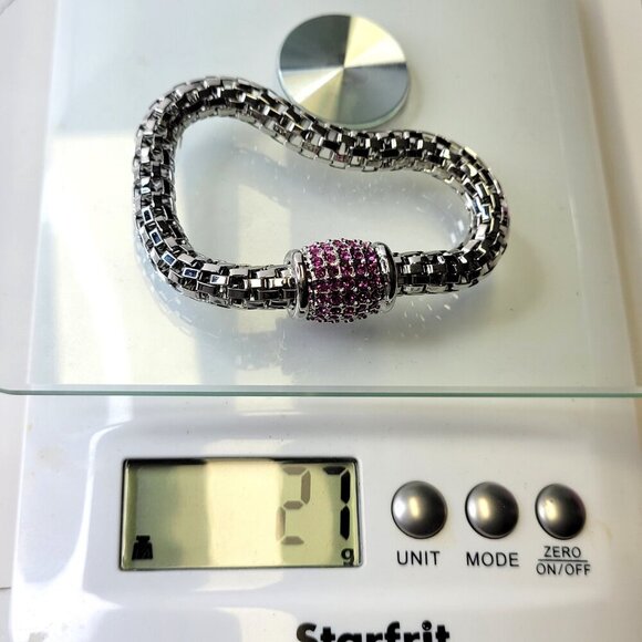 Pink Crystal Magnetic Bracelet - Picture 7 of 8